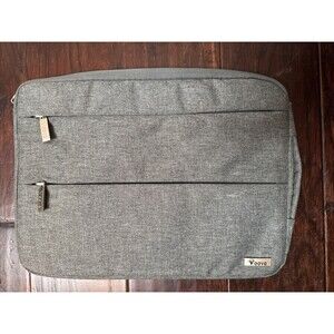 Voova Gray Laptop Sleeve Bag with Pockets Water Resistant Computer For 13 Inch